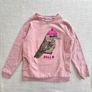 Minti Pink Bird Sweatshirt EUC 12